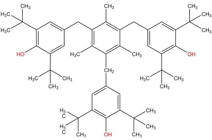 1, 3,5-Trimetil-2, 4,6-tris(3,5-di-tertbutyl-4-hydroxybenzyl) benzeno