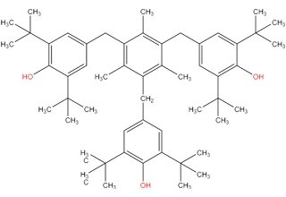 1, 3,5-Trimetil-2, 4,6-tris(3,5-di-tertbutyl-4-hydroxybenzyl) benzeno