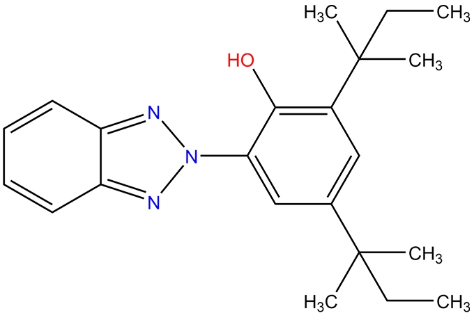 2-(2 '-hydroxy-3',5 '-di-t-amilfenil) benzotriazol; 2-(2H-Benzotriazol-2-il)-4,6-ditertpentilfenol