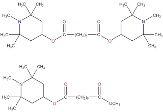 Bis(1,2,2, 6,6-pentametil-4-piperidinil)-sebacato e 1-(Metil)-8-(1,2,2, 6,6-pentametil-4-piperidinil)-sebacato