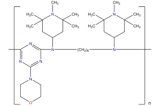 1,6-hexanodiamina, N,N'-bis(2,2, 6,6-tetrametil-4-piperidinil)-, polímeros com morpholine-2, 4,6-tricloro-1, 3,5-triazina