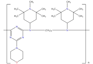1,6-hexanodiamina, N,N'-bis(2,2, 6,6-tetrametil-4-piperidinil)-, polímeros com morpholine-2, 4,6-tricloro-1, 3,5-triazina