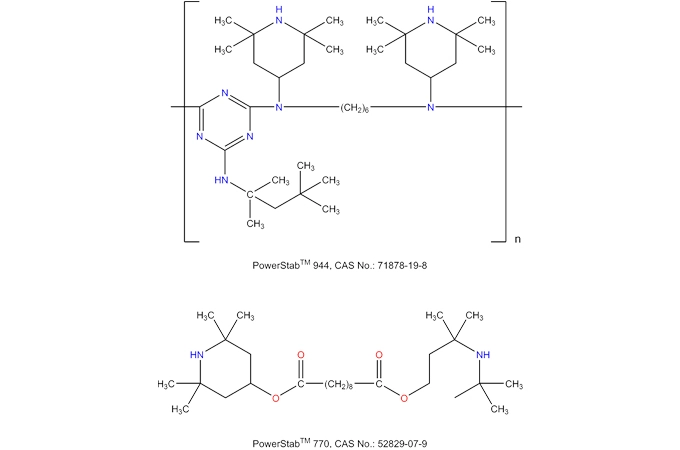 Decanodioato de bis(2,2,6,6,-tetramethyl-4-piperidinyl) e N,N'-bis(2,2, 6,6-Tetrametil-4-piperidinil)-1,6-hexanodiamina, polímero com 2, 4,6-tricloro-1, 3,5-triazina e 2,4,4- trimethyl-1, 2-pentanamina