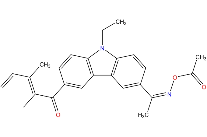 [1-[9-etil-6-(2-metilbenzoil) carbazol-3-yl] etilidenoamino] acetato