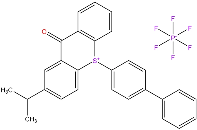 10-[1,1 '-Bifeny] 1-4-il-2-(1-metiletil)-9-oxo-9H-tioxantênio hexafluorofosfato